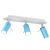 Lampa sufitowa PRESTON BLUE/WHITE 3x mini GU10 MLP7624 Milagro