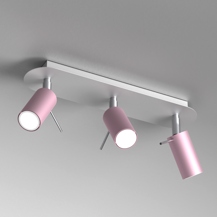 Lampa sufitowa PRESTON PINK/WHITE 3x mini GU10 MLP7628 Milagro