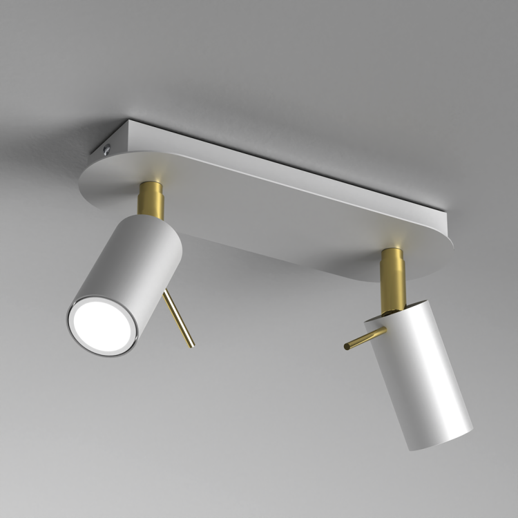 Lampa sufitowa PRESTON GOLD/WHITE 2x mini GU10 MLP7631 Milagro