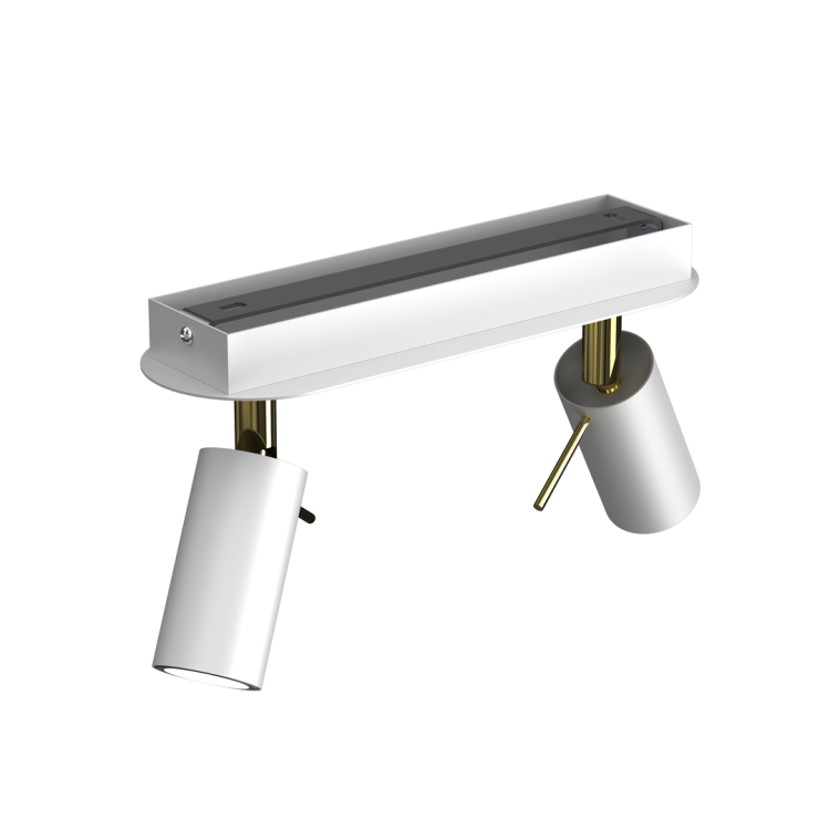 Lampa sufitowa PRESTON GOLD/WHITE 2x mini GU10 MLP7631 Milagro