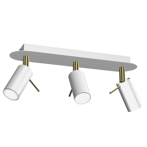 Lampa sufitowa PRESTON GOLD/WHITE 3x mini GU10 MLP7632 Milagro