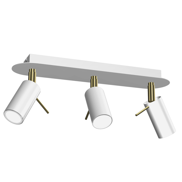 Lampa sufitowa PRESTON GOLD/WHITE 3x mini GU10 MLP7632 Milagro
