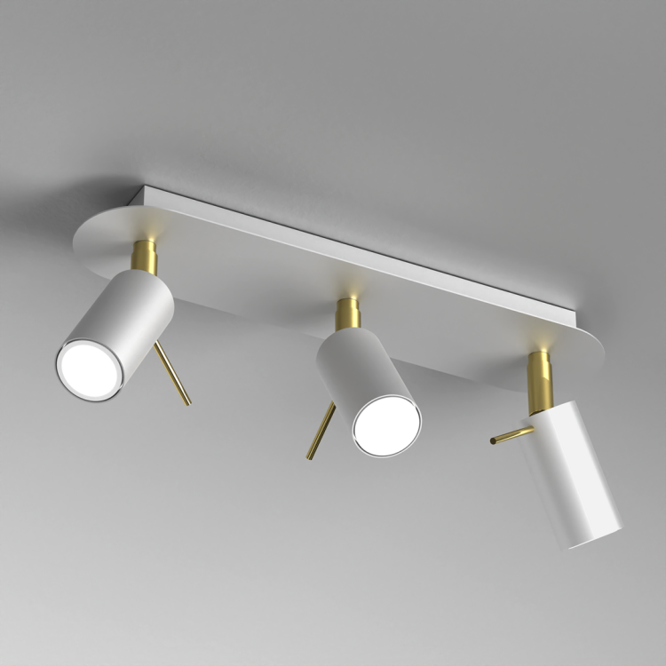 Lampa sufitowa PRESTON GOLD/WHITE 3x mini GU10 MLP7632 Milagro