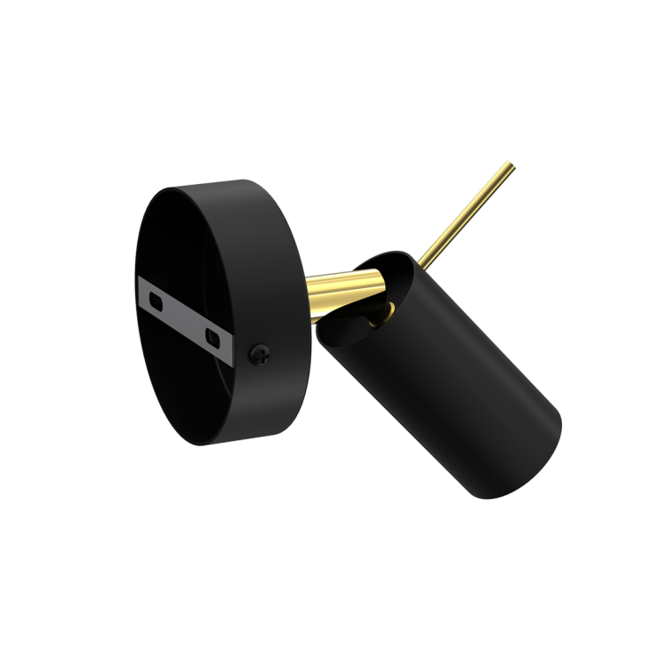 Kinkiet PRESTON GOLD/BLACK 1x mini GU10 MLP7634 Milagro