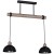Lampa wisząca ERIK Sawn black/Patinated wood 2XE27 MLP7639 Milagro