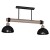 Lampa wisząca ERIK Sawn black/Patinated wood 2XE27 MLP7639 Milagro