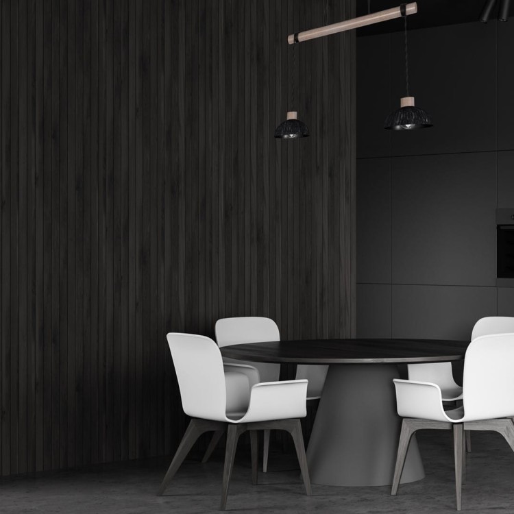 Lampa wisząca ERIK Sawn black/Patinated wood 2XE27 MLP7639 Milagro