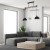 Lampa wisząca ERIK Sawn black/Patinated wood 2XE27 MLP7639 Milagro