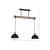 Lampa wisząca ERIK Sawn black/Patinated wood 2XE27 MLP7639 Milagro