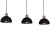 Lampa wisząca ERIK Sawn black/Patinated wood 3XE27 MLP7640 Milagro