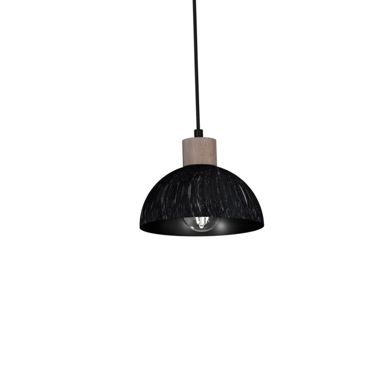 Lampa wisząca ERIK Sawn black/Patinated wood 3XE27 MLP7640 Milagro