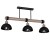 Lampa wisząca ERIK Sawn black/Patinated wood 3XE27 MLP7640 Milagro