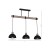 Lampa wisząca ERIK Sawn black/Patinated wood 3XE27 MLP7640 Milagro