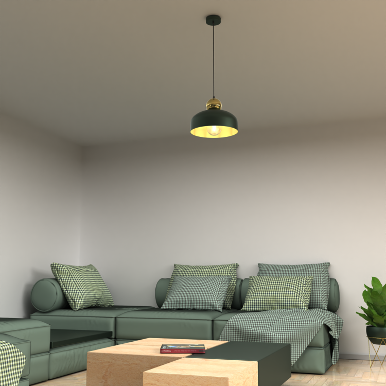 Lampa Wisząca HARALD GOLD/GREEN 1xE27 MLP7694 Milagro