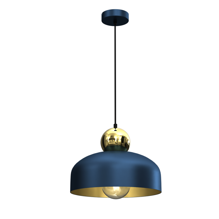 Lampa Wisząca HARALD GOLD/NAVY BLUE 1xE27 MLP7695 Milagro