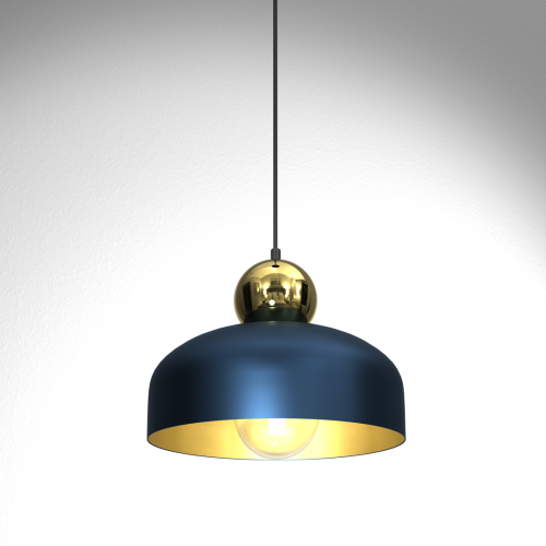 Lampa Wisząca HARALD GOLD/NAVY BLUE 1xE27 MLP7695 Milagro