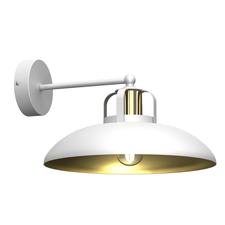 Kinkiet FELIX WHITE/GOLD 1xE27 MLP7702 Milagro