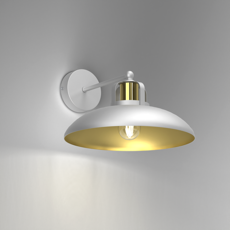 Kinkiet FELIX WHITE/GOLD 1xE27 MLP7702 Milagro