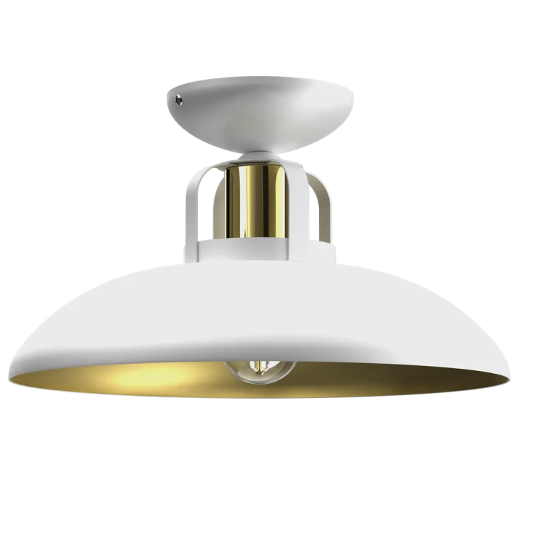Lampa sufitowa FELIX WHITE/GOLD 1xE27 MLP7703 Milagro