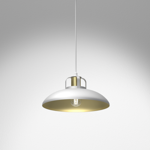 Lampa wisząca FELIX WHITE/GOLD 1xE27 MLP7704 Milagro