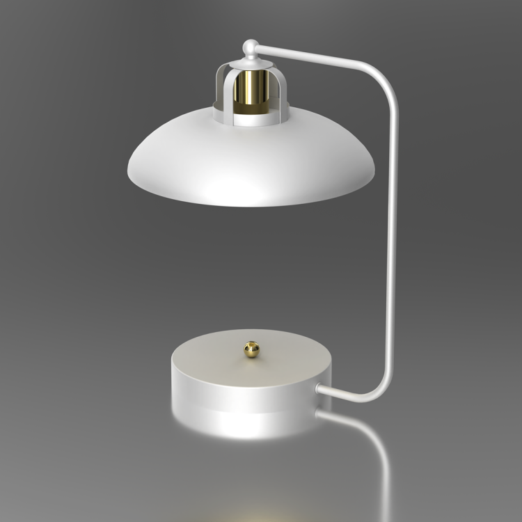 Lampka biurkowa FELIX WHITE/GOLD 1xE27 MLP7706 Milagro