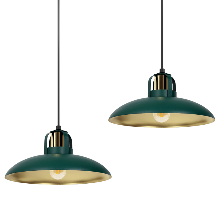 Lampa wisząca FELIX GREEN/GOLD 2xE27 MLP7710 Milagro