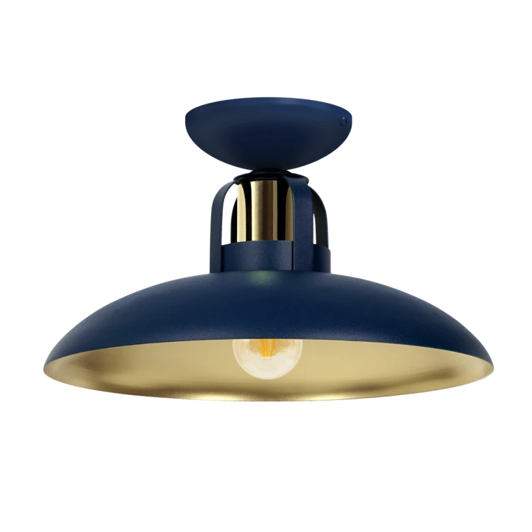 Lampa sufitowa FELIX NAVY BLUE/GOLD 1xE27 MLP7713 Milagro