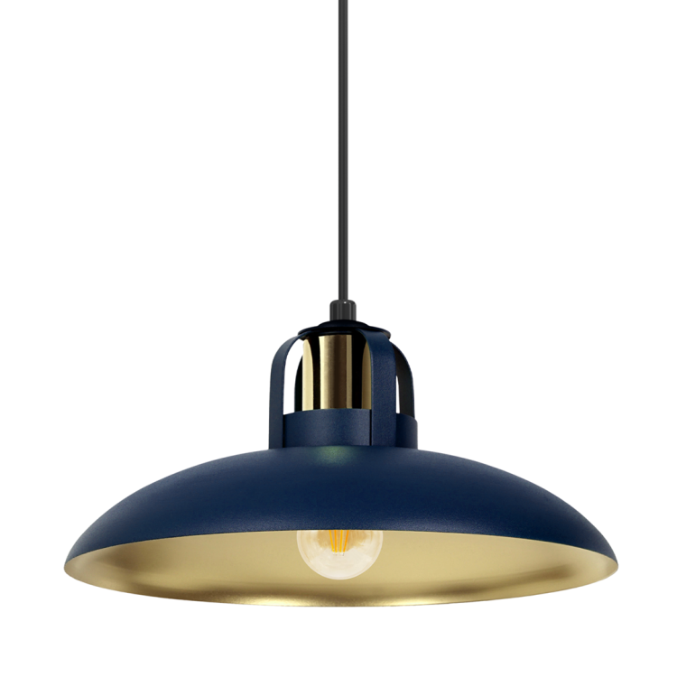Lampa wisząca FELIX NAVY BLUE/GOLD 1xE27 MLP7714 Milagro