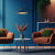 Lampa wisząca FELIX NAVY BLUE/GOLD 1xE27 MLP7714 Milagro