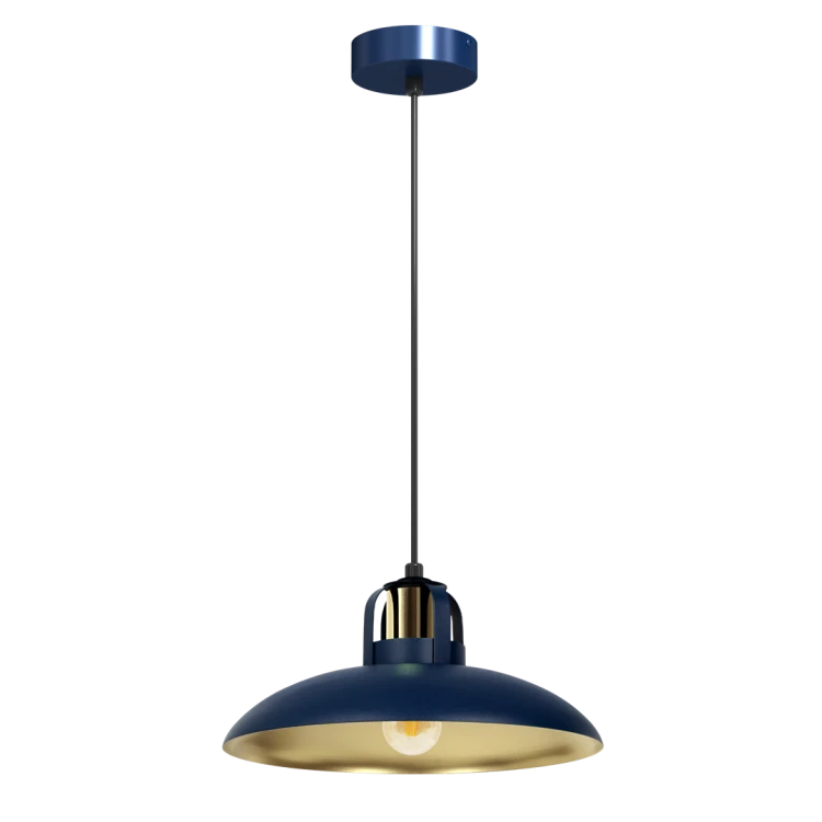 Lampa wisząca FELIX NAVY BLUE/GOLD 1xE27 MLP7714 Milagro