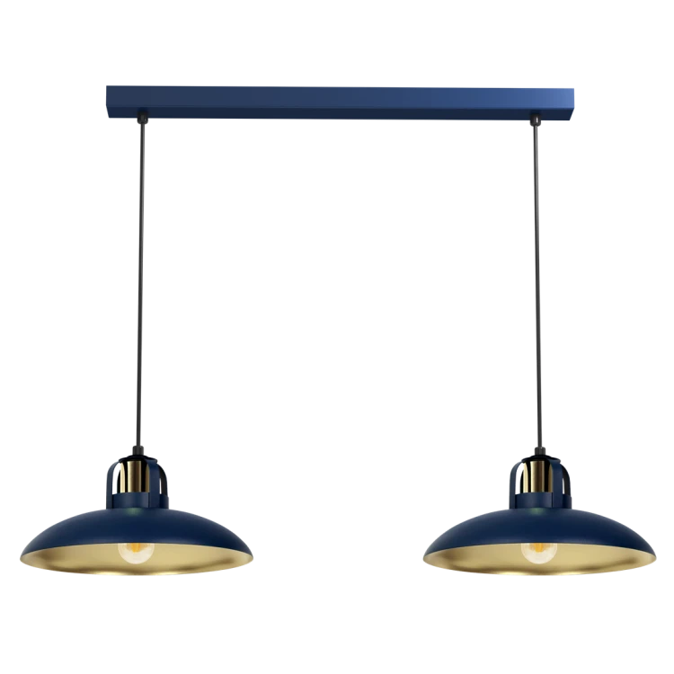 Lampa wisząca FELIX NAVY BLUE/GOLD 2xE27 MLP7715 Milagro