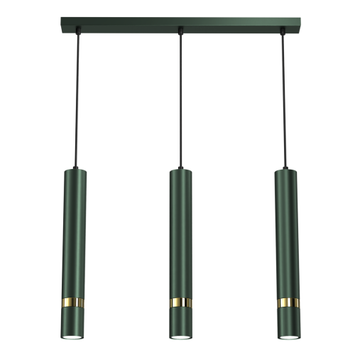 Lampa sufitowa wisząca natynkowa JOKER GREEN/GOLD 3xGU10 MLP7721 Milagro 3x GU10 60cm Spot oprawa oświetleniowa nowoczesna Industrialna Loft nawierzchniowa metal zwis zielony zielona złoty zielono złota Inspiracje Premium