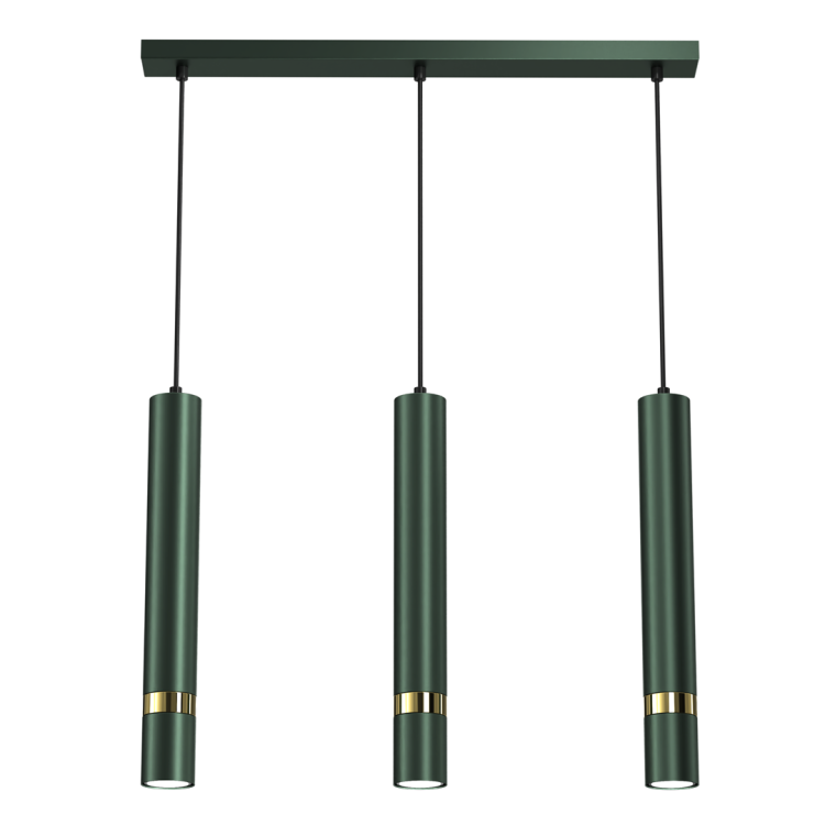 Lampa sufitowa wisząca natynkowa JOKER GREEN/GOLD 3xGU10 MLP7721 Milagro 3x GU10 60cm Spot oprawa oświetleniowa nowoczesna Industrialna Loft nawierzchniowa metal zwis zielony zielona złoty zielono złota Inspiracje Premium