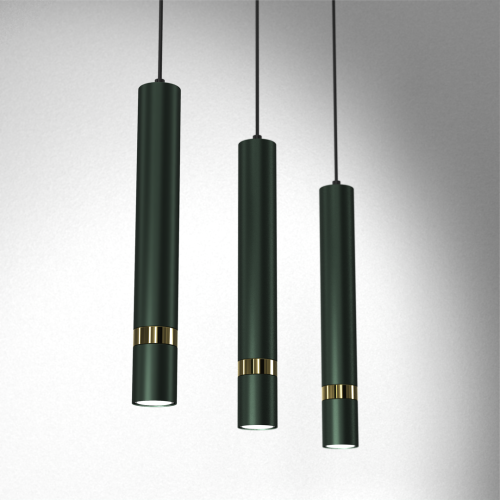 Lampa sufitowa wisząca natynkowa JOKER GREEN/GOLD 3xGU10 MLP7721 Milagro 3x GU10 60cm Spot oprawa oświetleniowa nowoczesna Industrialna Loft nawierzchniowa metal zwis zielony zielona złoty zielono złota Inspiracje Premium