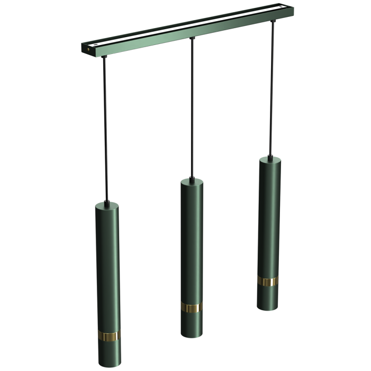 Lampa sufitowa wisząca natynkowa JOKER GREEN/GOLD 3xGU10 MLP7721 Milagro 3x GU10 60cm Spot oprawa oświetleniowa nowoczesna Industrialna Loft nawierzchniowa metal zwis zielony zielona złoty zielono złota Inspiracje Premium