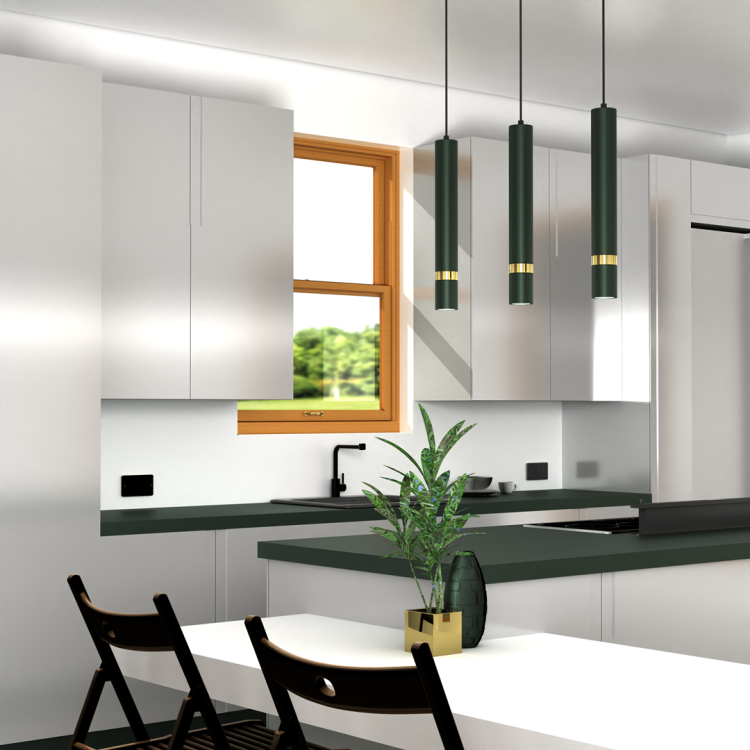 Lampa sufitowa wisząca natynkowa JOKER GREEN/GOLD 3xGU10 MLP7721 Milagro 3x GU10 60cm Spot oprawa oświetleniowa nowoczesna Industrialna Loft nawierzchniowa metal zwis zielony zielona złoty zielono złota Inspiracje Premium