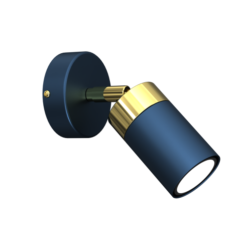Lampa ścienno-sufitowa Kinkiet Industrialny Spot JOKER NAVY BLUE/GOLD 1xGU10 MLP7722 Milagro 1x GU10 Loft nowoczesny metalowy sufitowa ścienna granatowy granatowa złoty granatowo złota pojedynczy Inspiracje Premium