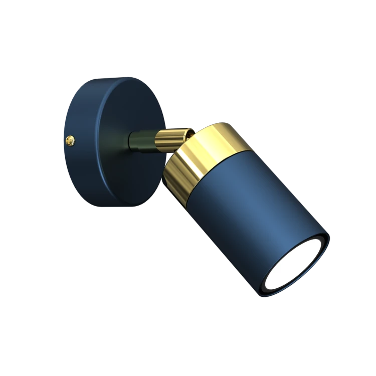 Lampa ścienno-sufitowa Kinkiet Industrialny Spot JOKER NAVY BLUE/GOLD 1xGU10 MLP7722 Milagro 1x GU10 Loft nowoczesny metalowy sufitowa ścienna granatowy granatowa złoty granatowo złota pojedynczy Inspiracje Premium