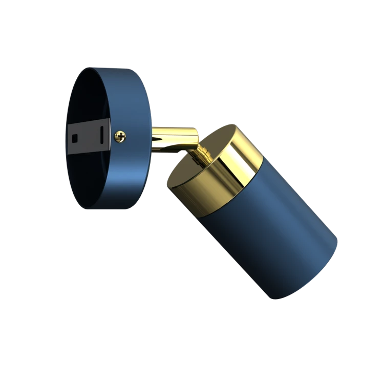 Lampa ścienno-sufitowa Kinkiet Industrialny Spot JOKER NAVY BLUE/GOLD 1xGU10 MLP7722 Milagro 1x GU10 Loft nowoczesny metalowy sufitowa ścienna granatowy granatowa złoty granatowo złota pojedynczy Inspiracje Premium
