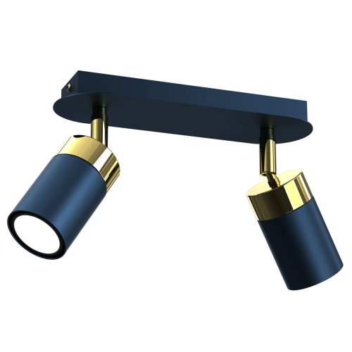 Lampa sufitowa listwa natynkowa JOKER NAVY BLUE/GOLD 2xGU10 MLP7723 Milagro 2x GU10 24cm Spot oprawa oświetleniowa nowoczesna ścienna Industrialna Loft nawierzchniowa metal granatowy granatowa złoty granatowo złota Inspiracje Premium