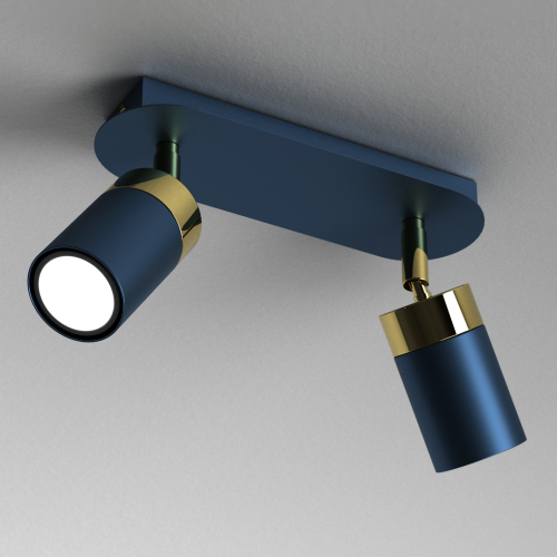 Lampa sufitowa listwa natynkowa JOKER NAVY BLUE/GOLD 2xGU10 MLP7723 Milagro 2x GU10 24cm Spot oprawa oświetleniowa nowoczesna ścienna Industrialna Loft nawierzchniowa metal granatowy granatowa złoty granatowo złota Inspiracje Premium