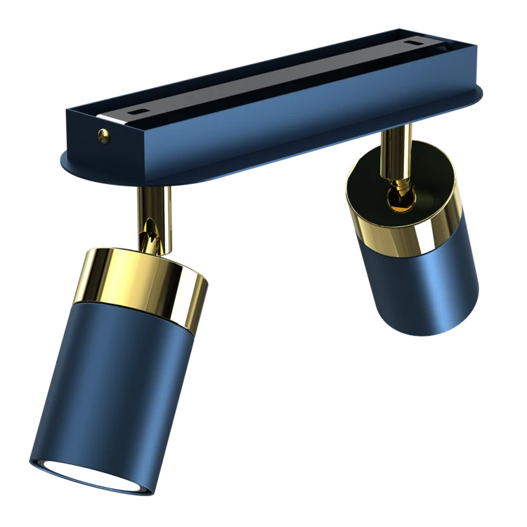 Lampa sufitowa listwa natynkowa JOKER NAVY BLUE/GOLD 2xGU10 MLP7723 Milagro 2x GU10 24cm Spot oprawa oświetleniowa nowoczesna ścienna Industrialna Loft nawierzchniowa metal granatowy granatowa złoty granatowo złota Inspiracje Premium