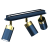 Lampa sufitowa listwa natynkowa JOKER NAVY BLUE/GOLD 3xGU10 MLP7724 Milagro 3x GU10 34cm Spot oprawa oświetleniowa nowoczesna ścienna Industrialna Loft nawierzchniowa metal granatowy granatowa złoty granatowo złota Inspiracje Premium