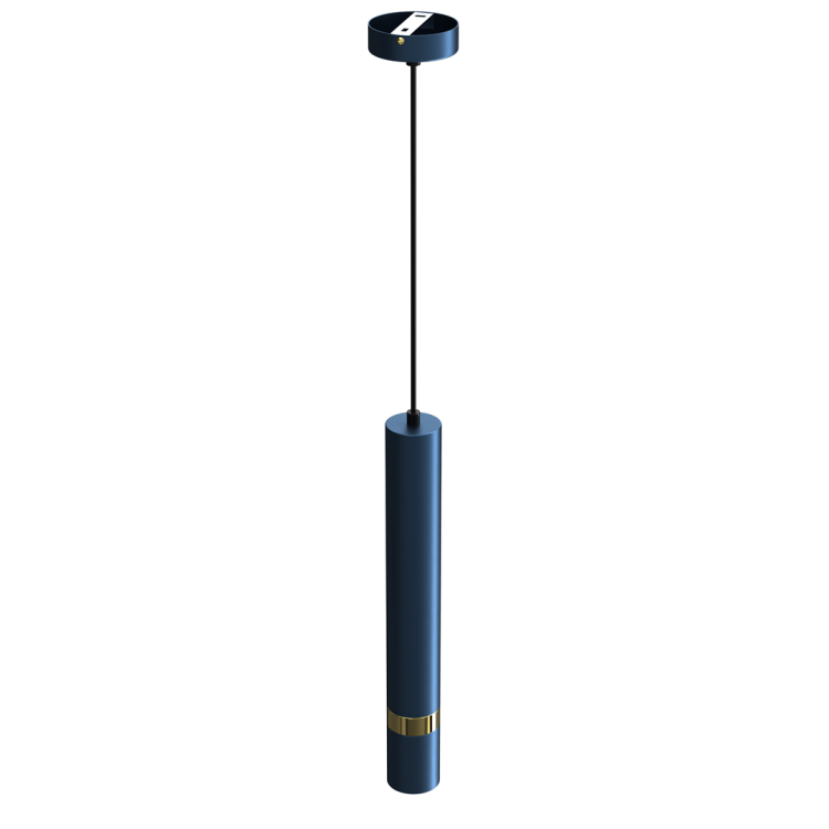 Lampa sufitowa wisząca natynkowa JOKER NAVY BLUE/GOLD 1xGU10 MLP7725 Milagro 1x GU10 50-90cm Spot oprawa oświetleniowa nowoczesna Industrialna Loft nawierzchniowa metal zwis granatowy granatowa złoty granatowo złota Inspiracje Premium