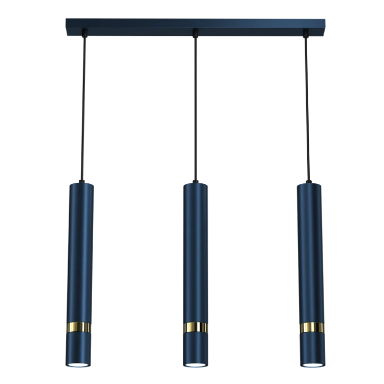Lampa sufitowa wisząca natynkowa JOKER NAVY BLUE/GOLD 3xGU10 MLP7726 Milagro 3x GU10 60cm Spot oprawa oświetleniowa nowoczesna Industrialna Loft nawierzchniowa metal zwis granatowy granatowa złoty granatowo złota Inspiracje Premium