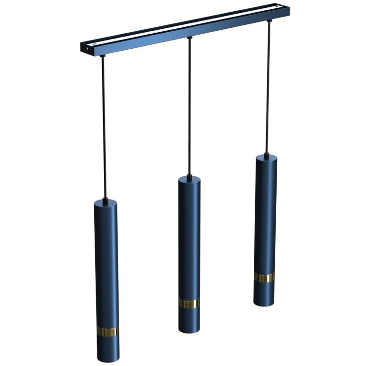 Lampa sufitowa wisząca natynkowa JOKER NAVY BLUE/GOLD 3xGU10 MLP7726 Milagro 3x GU10 60cm Spot oprawa oświetleniowa nowoczesna Industrialna Loft nawierzchniowa metal zwis granatowy granatowa złoty granatowo złota Inspiracje Premium