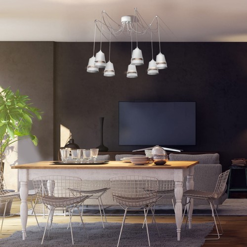 Lampa Wisząca APOLLO WHITE 7xE27 MLP775 Milagro