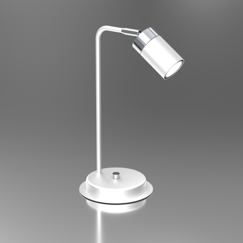 Lampa biurkowa Industrialna Loft JOKER WHITE/CHROME 1xGU10 MLP7751 Milagro GU10 36cm nowoczesna lampka nocna stołowa regulowana metalowa biała biało chrom Inspiracje Premium