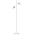Lampa podłogowa stojąca Industrialna Loft JOKER WHITE/CHROME 2xGU10 MLP7752 Milagro 2x GU10 155cm nowoczesna lampka regulowana metalowa biała biały chrom Inspiracje Premium