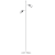 Lampa podłogowa stojąca Industrialna Loft JOKER WHITE/CHROME 2xGU10 MLP7752 Milagro 2x GU10 155cm nowoczesna lampka regulowana metalowa biała biały chrom Inspiracje Premium